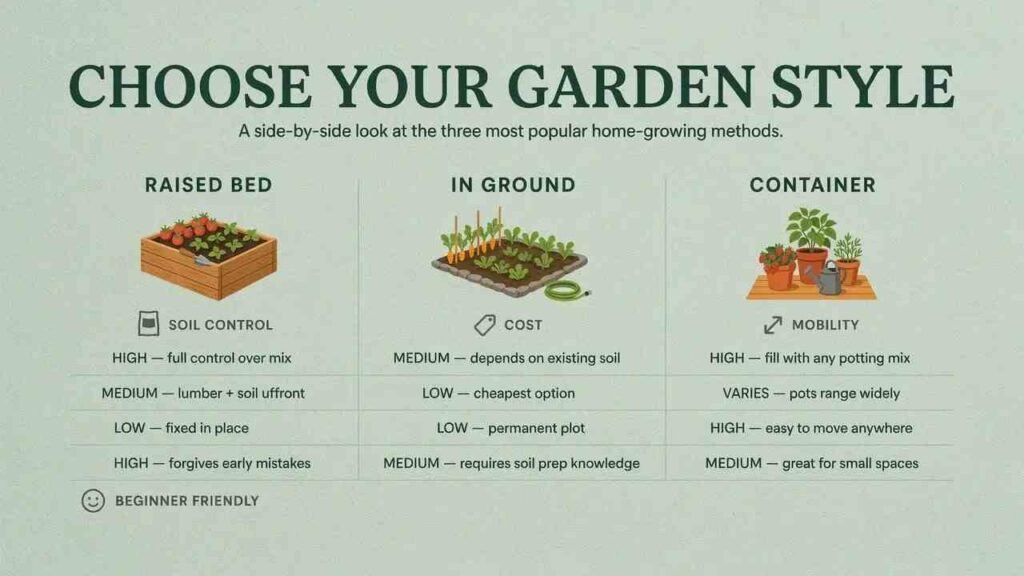 raised bed vegetable gardening for beginners 3 Raised Bed, In Ground, And Container Compared