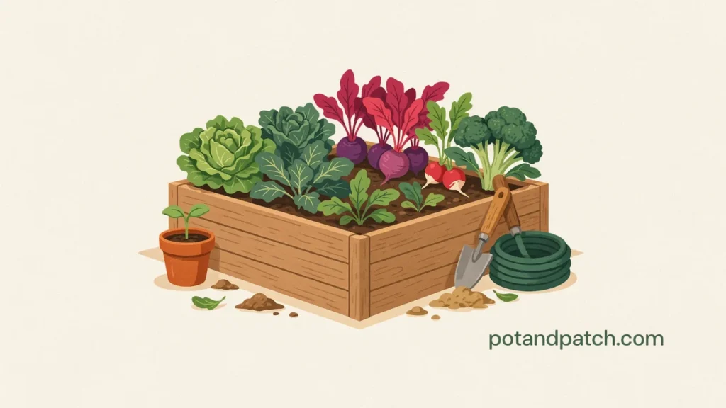 Vegetables That Grow in Shade: What to Plant in Low Light 3 Lettuce, kale, beets, radishes, and broccoli growing in a shaded garden bed