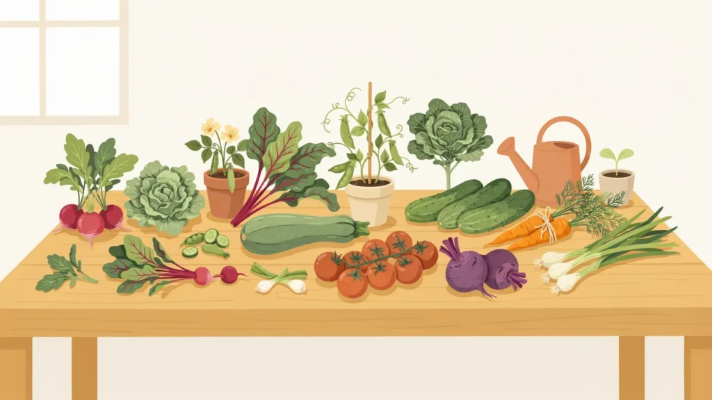 Easy Vegetables to Grow: 12 Best Choices for Beginners 2 Selection of easy vegetables to grow for beginner gardeners