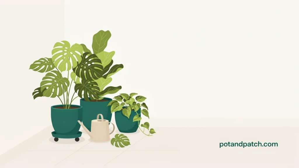 Vegetables That Grow in Shade: What to Plant in Low Light 5 Potted shade greens beside a white reflective wall on a small patio