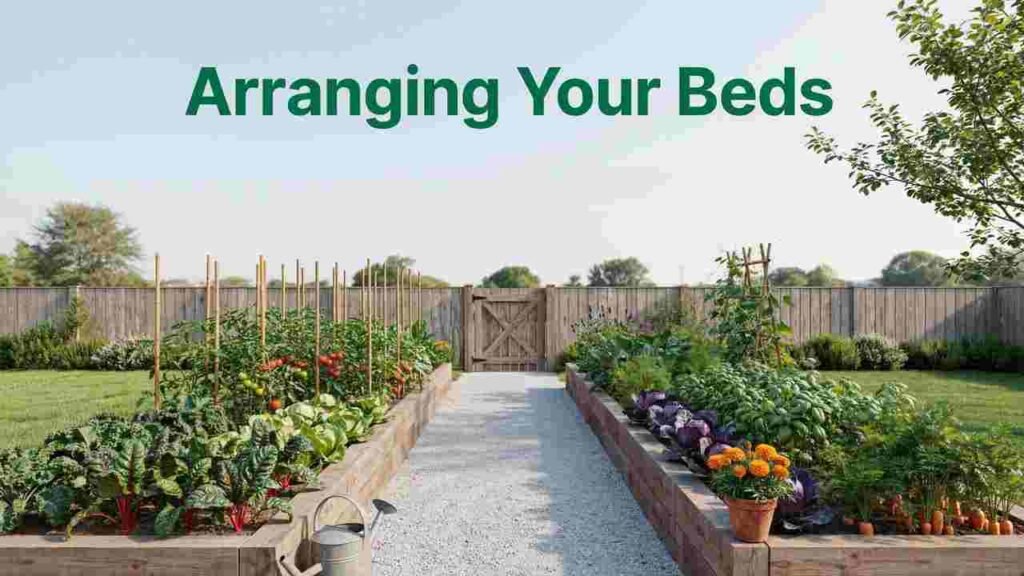 Raised Bed Garden Layout Ideas: 10 Plans + Tips 3 Two parallel raised beds framing a central gravel path