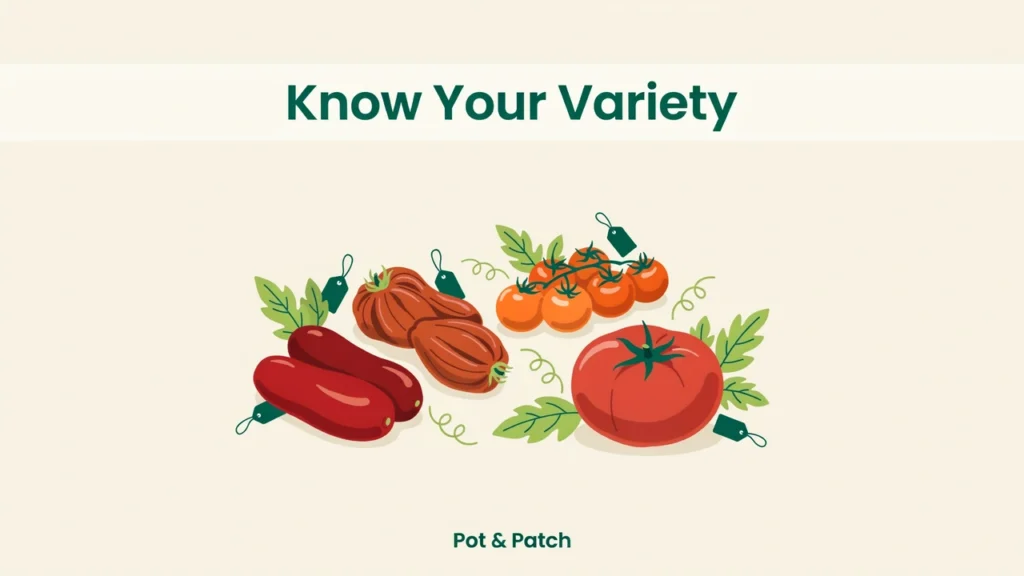 Determinate vs Indeterminate Tomatoes: What's the Difference? 4 Selection of tomato varieties including Roma, cherry, beefsteak and paste types